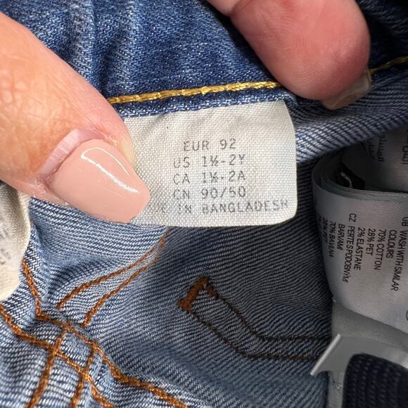 Girls SQIN Light Wash Narrow Waist Slim Leg Jeans 2T - Picture 2 of 5